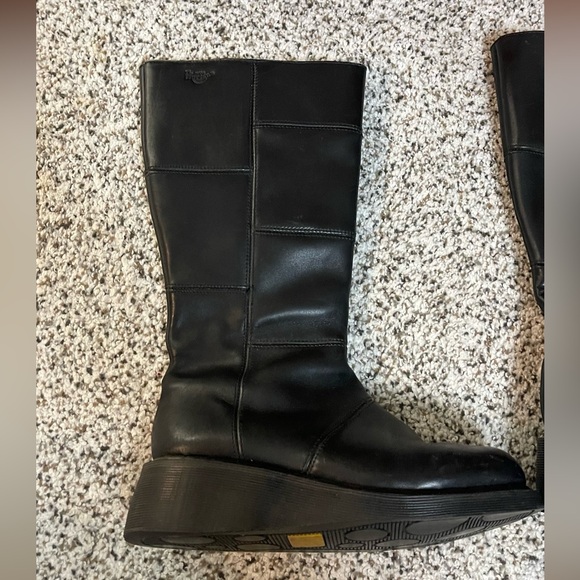 Y2K Dr Marten Calf High Platform Heel Round Toe Airwair Boots - Picture 6 of 12